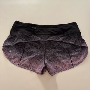 Lululemon pink & black Speed Up Short 2.5 inseam sz 8